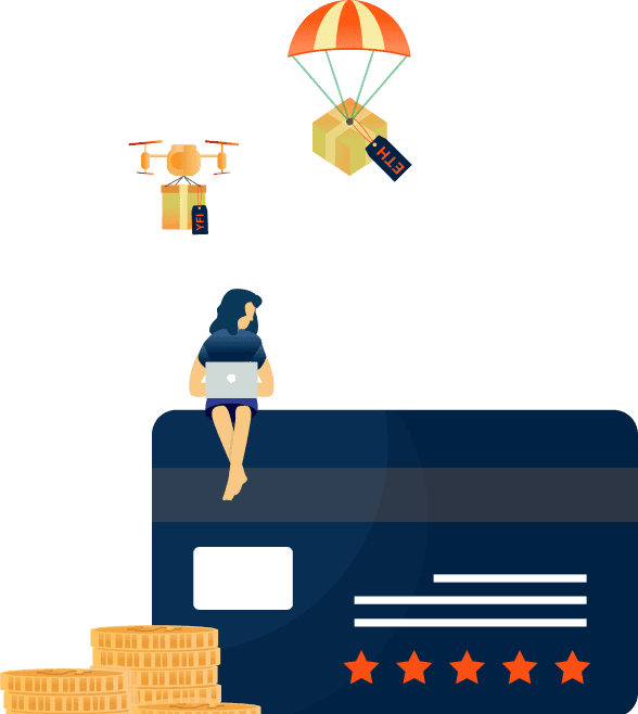 Illustration of a person securing crypto assets